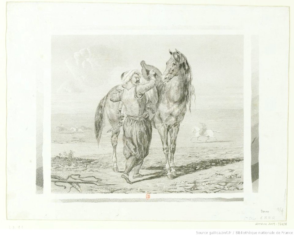 Delacroix - Turc sellant son cheval, 2e état, btv1b10029878w - Free ...