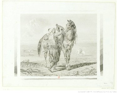 Delacroix - Turc sellant son cheval, 2e état, btv1b10029878w