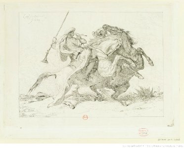 Delacroix - Rencontre de cavaliers maures, btv1b10461752k