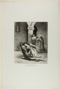 Delacroix - Ophelia’s Song, plate 12 from Hamlet, 1949.612l
