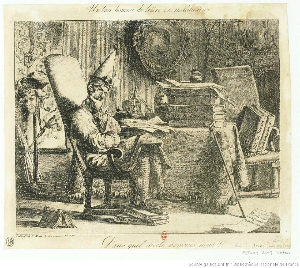 Delacroix - Un bon homme de lettre (sic) en méditation, btv1b100296784
