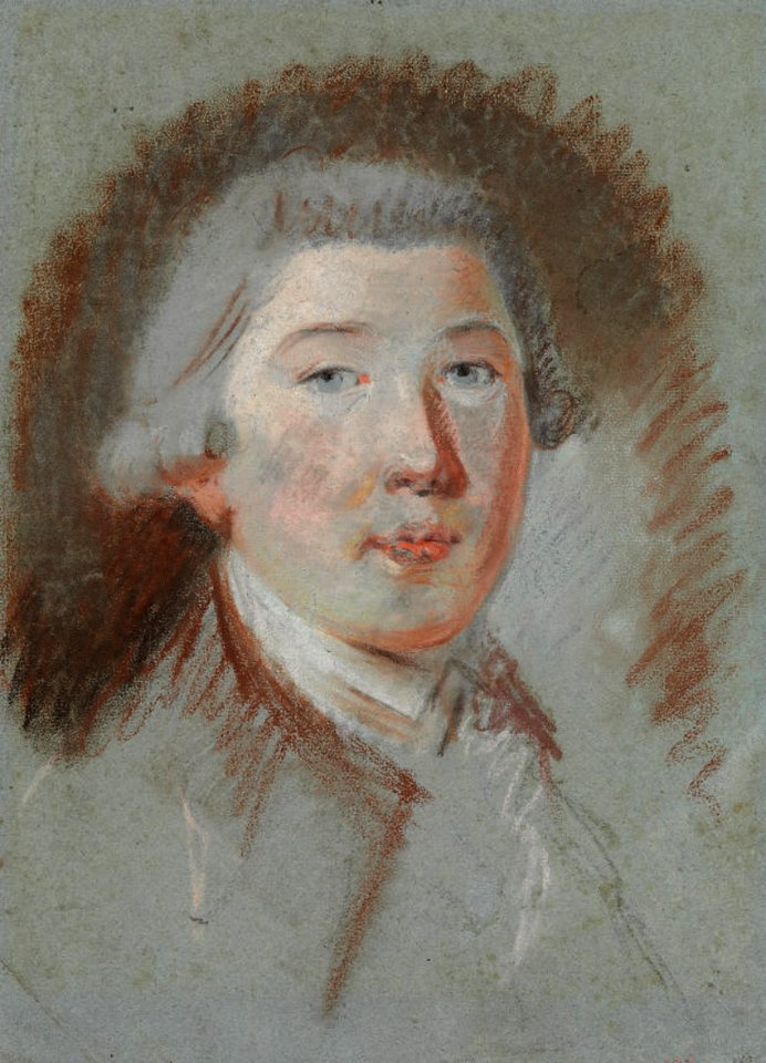Delacroix - Portrait of a young man in a wig, 5287608, 1825