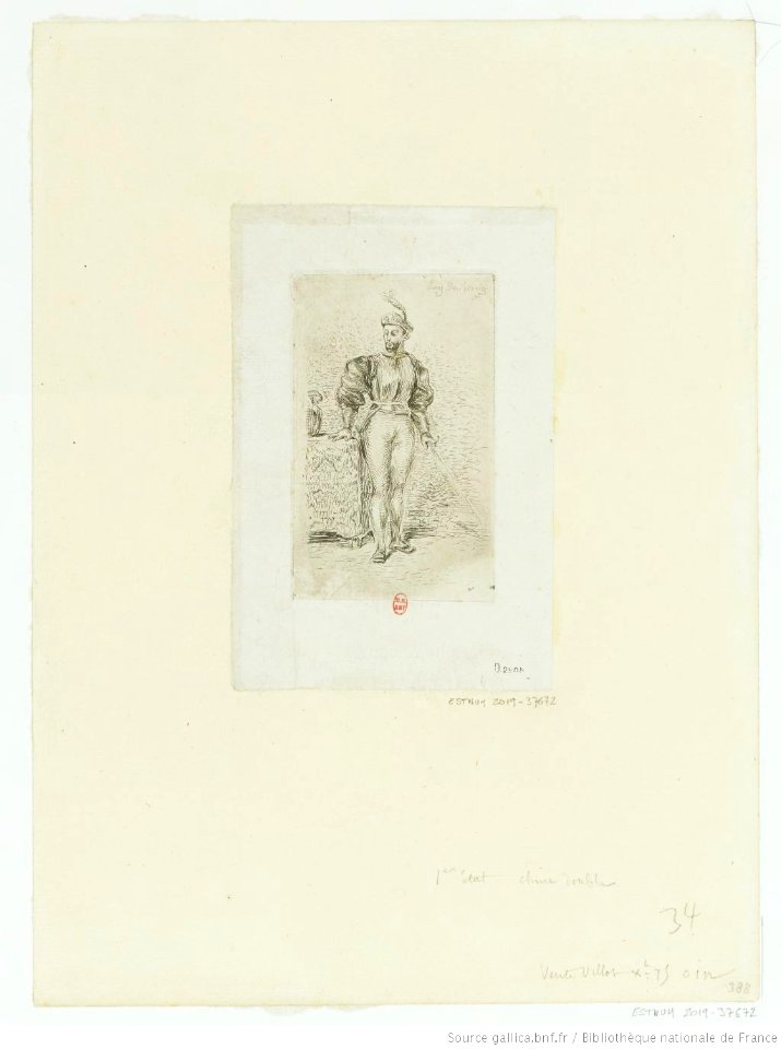 Delacroix - Un homme d'arme (sic) du temps de François Ier, btv1b100298921
