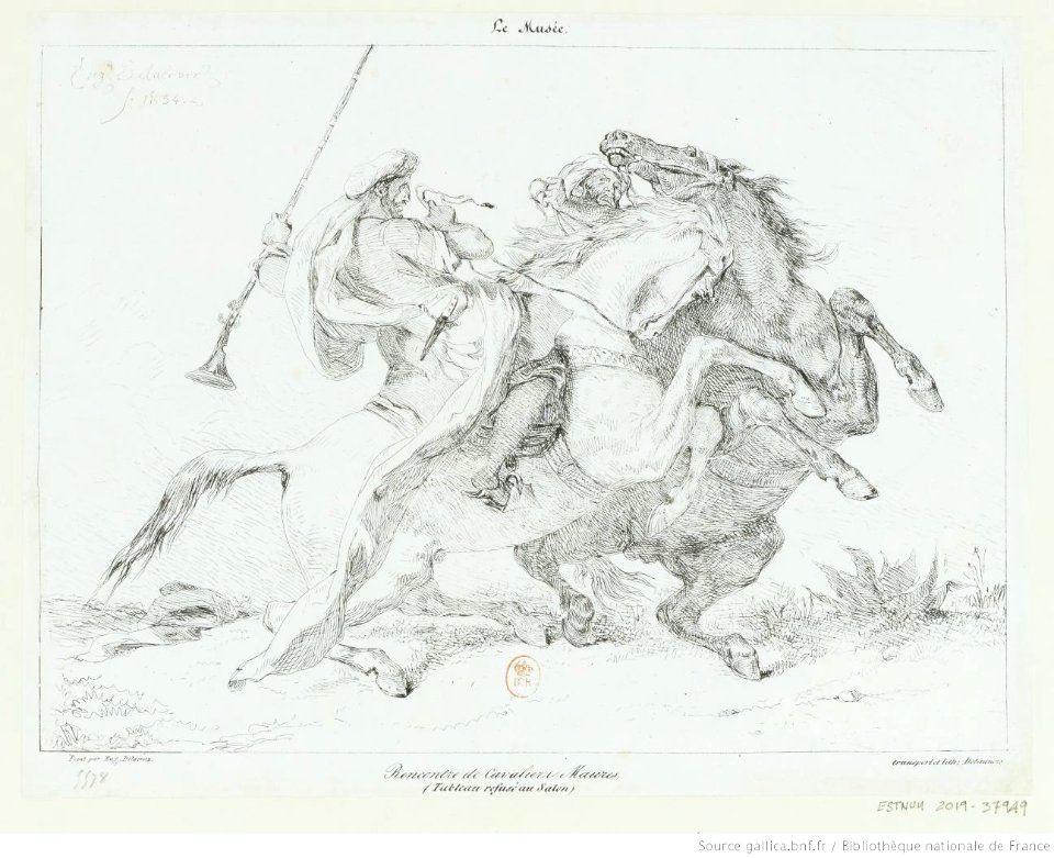 Delacroix - Rencontre de Cavaliers Maures, btv1b104615483