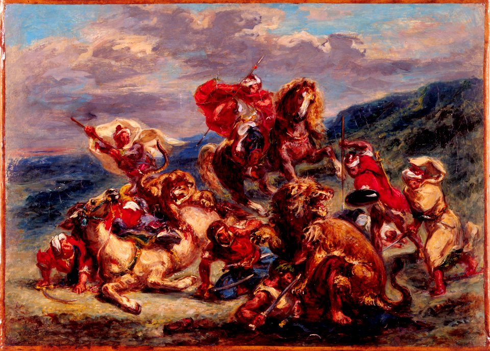 Delacroix - Studie zur Löwenjagd - St-Gallen