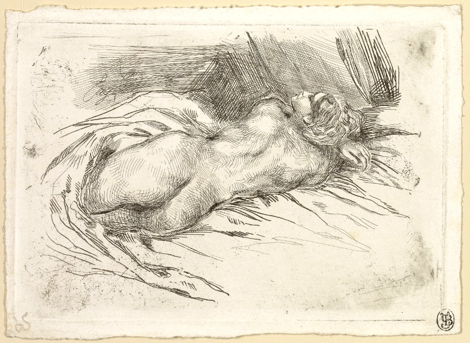 Delacroix - Study of a Woman Seen from the Back, 1966.358