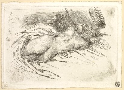 Delacroix - Study of a Woman Seen from the Back, 1966.358