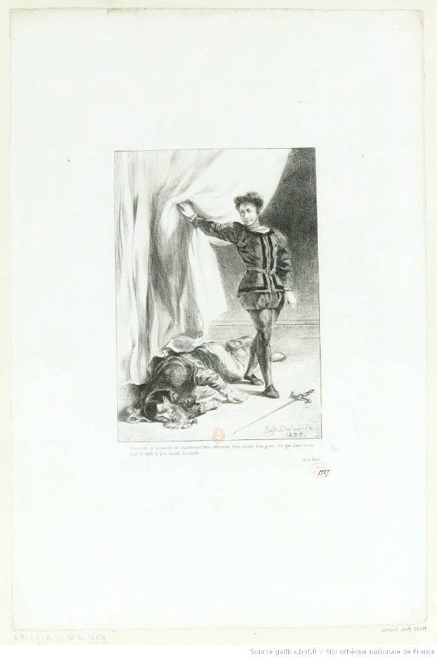 Delacroix - Vraiment ce conseiller est maintenant bien silencieux, bien discret, bien grave, lui qui dans sa vie, btv1b10461759q