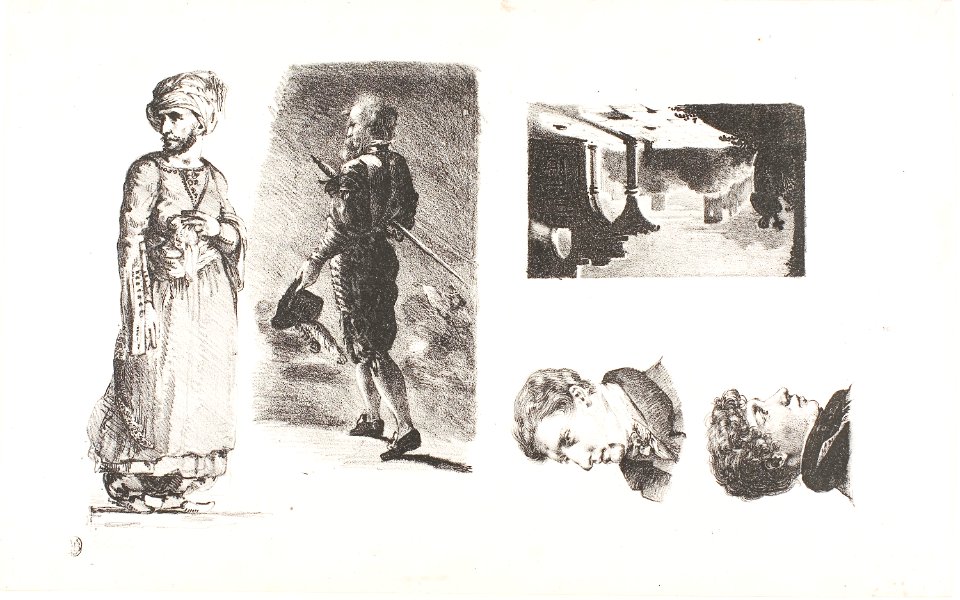 Delacroix - Sheet of Sketches, 1962.368
