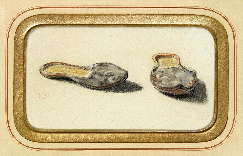 Delacroix - Étude de babouches, MD 2012-1, vers 1833