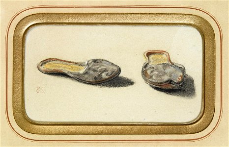 Delacroix - Étude de babouches, MD 2012-1, vers 1833