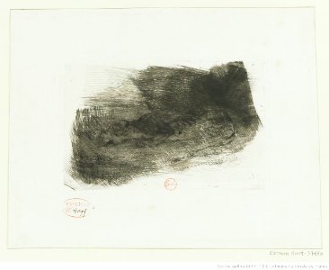 Delacroix - Tigre couché à l'entrée de son antre, 2e état, btv1b10029880q