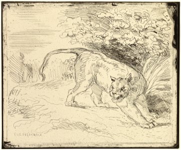 Delacroix - Tiger Ready to Spring, 1926.2233
