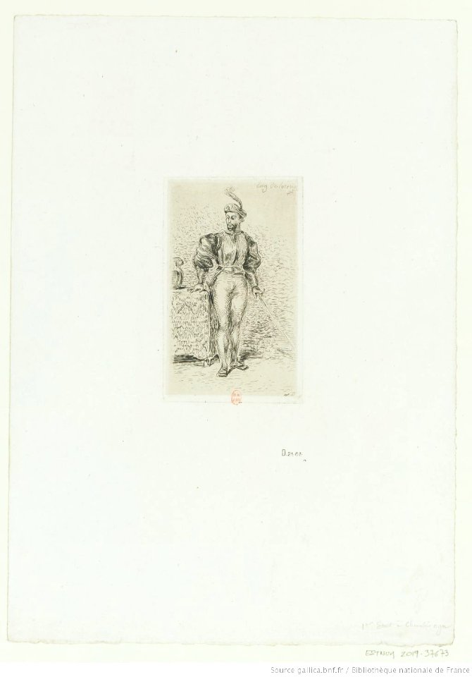 Delacroix - Un homme d'arme (sic) du temps de François Ier, btv1b10029893g