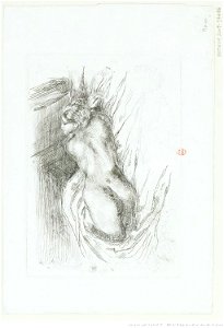 Delacroix - Étude de femme, vue de dos, 2e état, btv1b10029654h