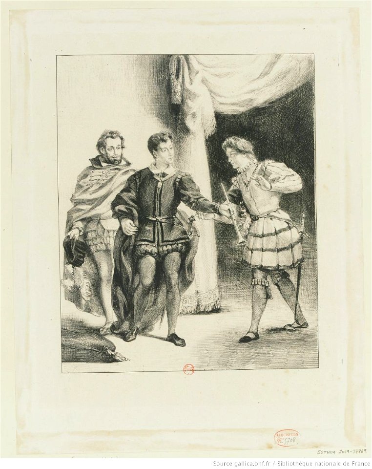 Delacroix - Voudriez-vous jouer de cette flûte, 1er état, btv1b10461801f