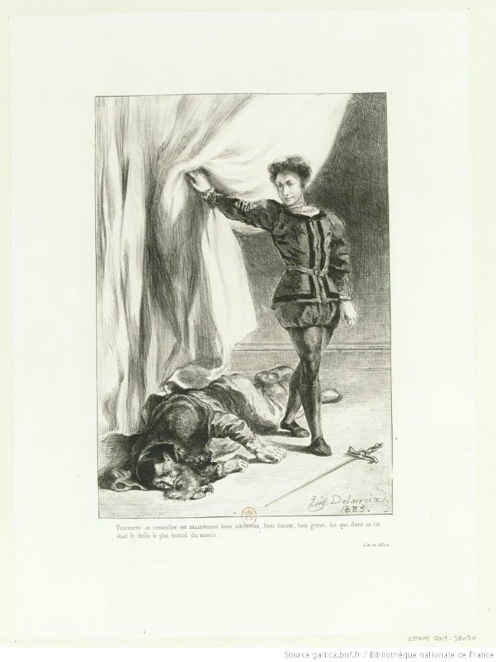 Delacroix - Vraiment ce conseiller est maintenant bien silencieux, bien discret, bien grave, lui qui dans sa vie, btv1b10461757t