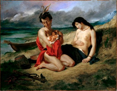 Eugène Delacroix - Les Natchez, 1835 (Metropolitan Museum of Art)FXD. Free illustration for personal and commercial use.