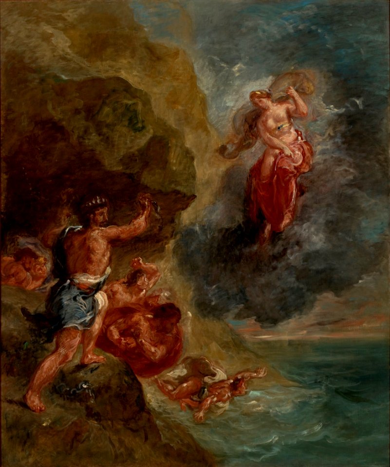 Eugène Delacroix - Four Seasons, Winter - Juno beseeches to destroy Eneas' Fleet (MASP)