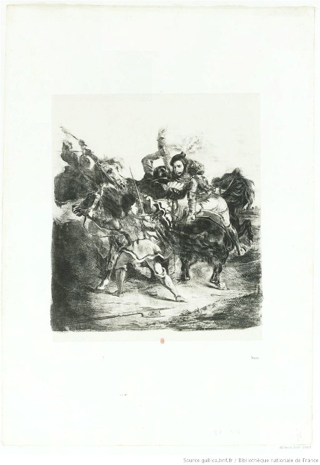Delacroix - Weislingen attaqué par les gens de Goetz, 4e état, btv1b100298548