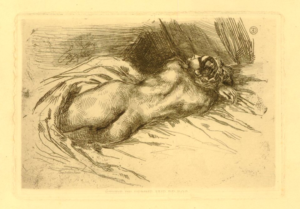 Delacroix - Étude de femme vue de dos, 1944,0704.55, 1833