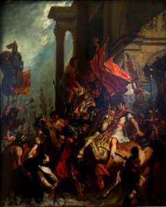 Delacroix - The Justice of Trajan, oil on canvas, 1858