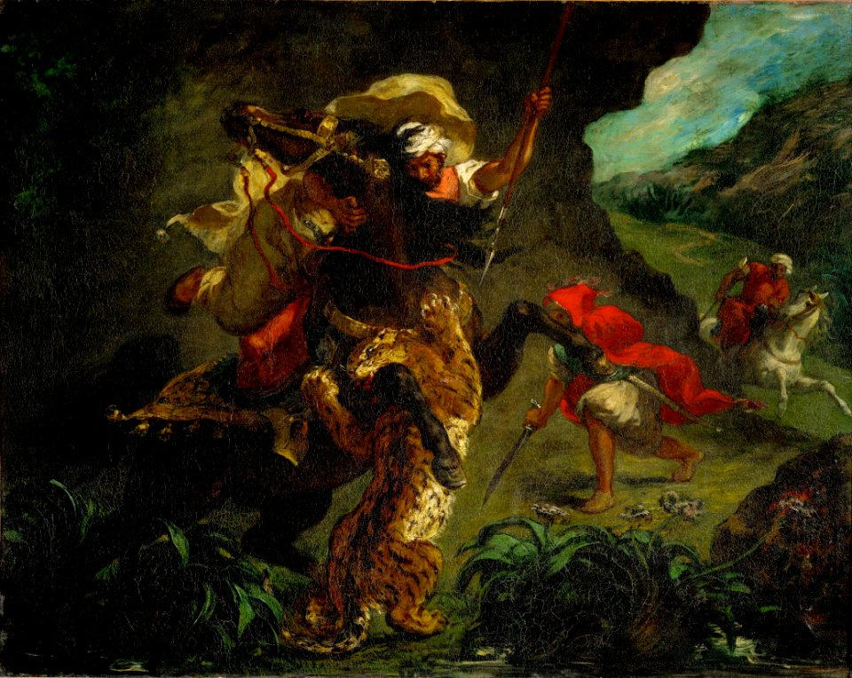 Eugène Delacroix - Chasse au tigre (1854)