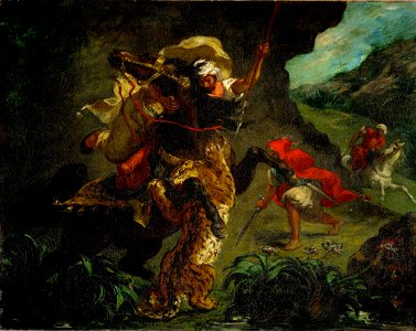 Eugène Delacroix - Chasse au tigre (1854)