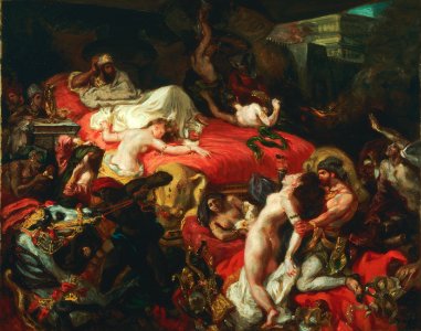 Ferdinand-Victor-Eugène Delacroix, French - The Death of Sardanapalus - Google Art Project. Free illustration for personal and commercial use.
