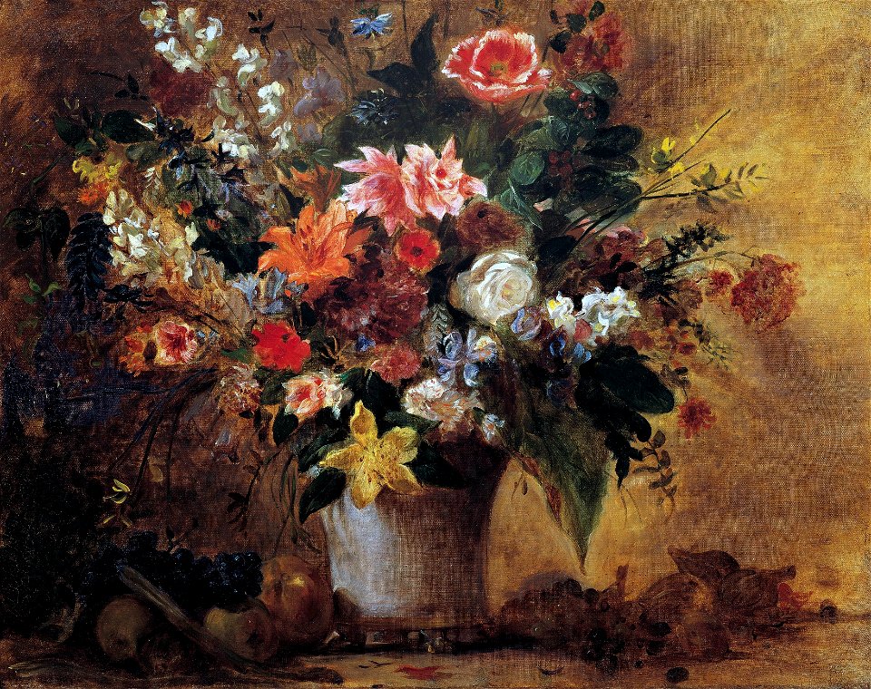 Eugène Delacroix - Nature morte de fleurs (ca. 1834)