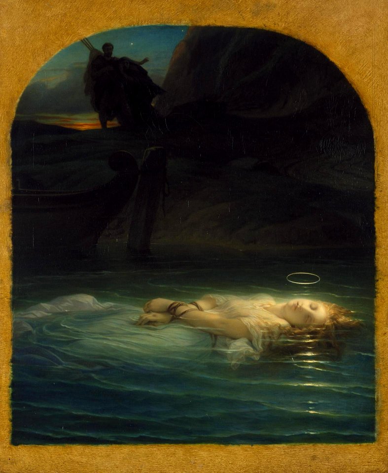 Delaroche, Paul - A Christian Martyr Drowned in the Tiber During the Reign of Diocletian (1853, Hermitage)