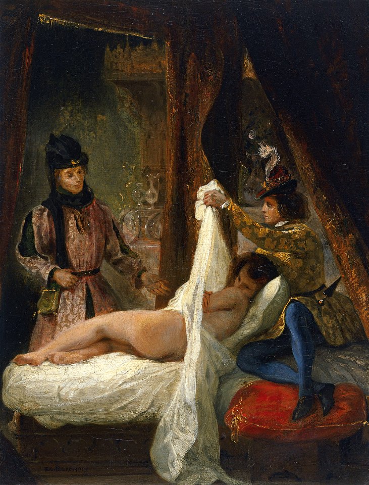 Delacroix Louis dOrleans devoilant une maitresse