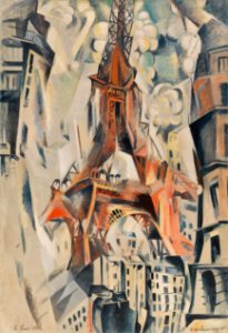 Robert Delaunay - Eiffel Tower - 1911 - Solomon R. Guggenheim Museum. Free illustration for personal and commercial use.