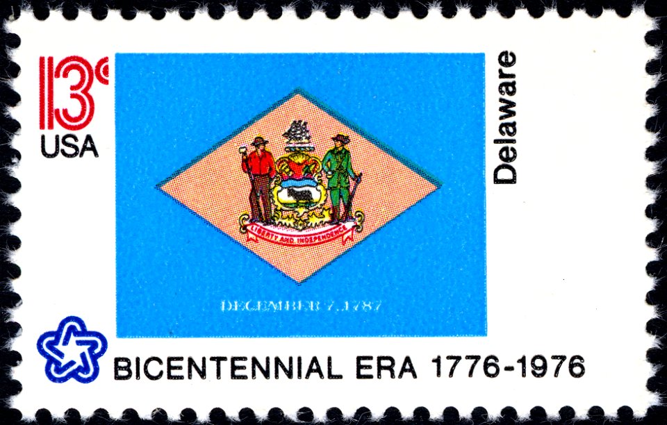 Delaware Bicentennial 13c 1976 issue