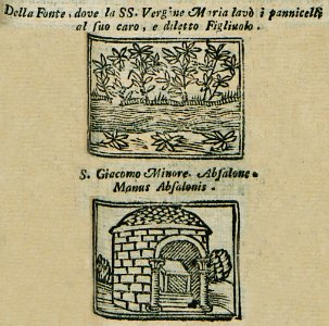 Della Fonte, dove la Santissima Vergine Maria lavò i pannicelli del suo santissimo, e diletto Figliuolo - Bianco Noe - 1600