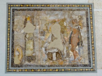 Delos Museum Mosaik Athene Hermes 04