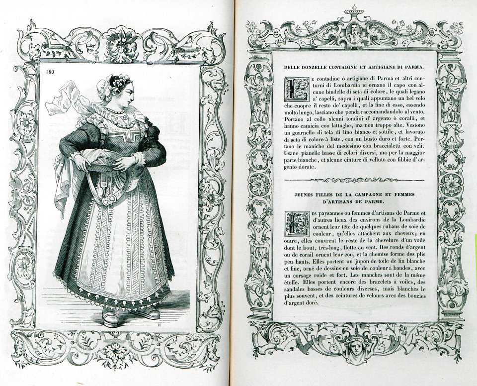 Delle donzelle contadine et artigiane di Parma - Vecellio Cesare - 1860