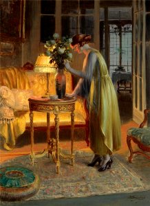 Delphin Enjolras - Arranging Flowers. Free illustration for personal and commercial use.