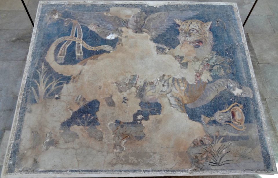 Delos Museum Mosaik Dionysos 01