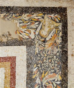 Delos Museum Mosaik Athene Hermes 07