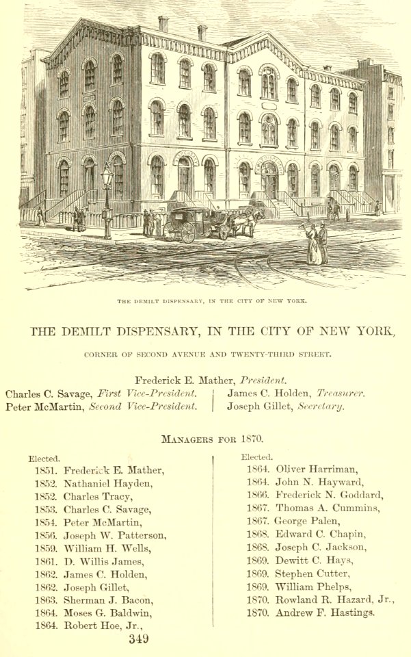 Demilt Dispensary, New York City, Valentine's Manual