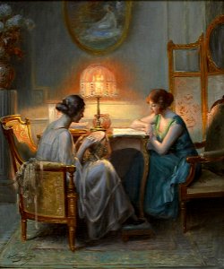 Delphin Enjolras - The Boudoir. Free illustration for personal and commercial use.