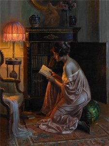 Delphin Enjolras - A Favourite Book. Free illustration for personal and commercial use.