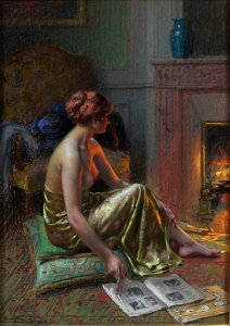 Delphin Enjolras - At the Fireplace