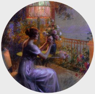 Delphin Enjolras - Le bouquet. Free illustration for personal and commercial use.
