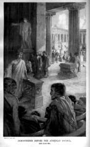Demosthenes before the Athenian Council by Louis Loeb (1898)