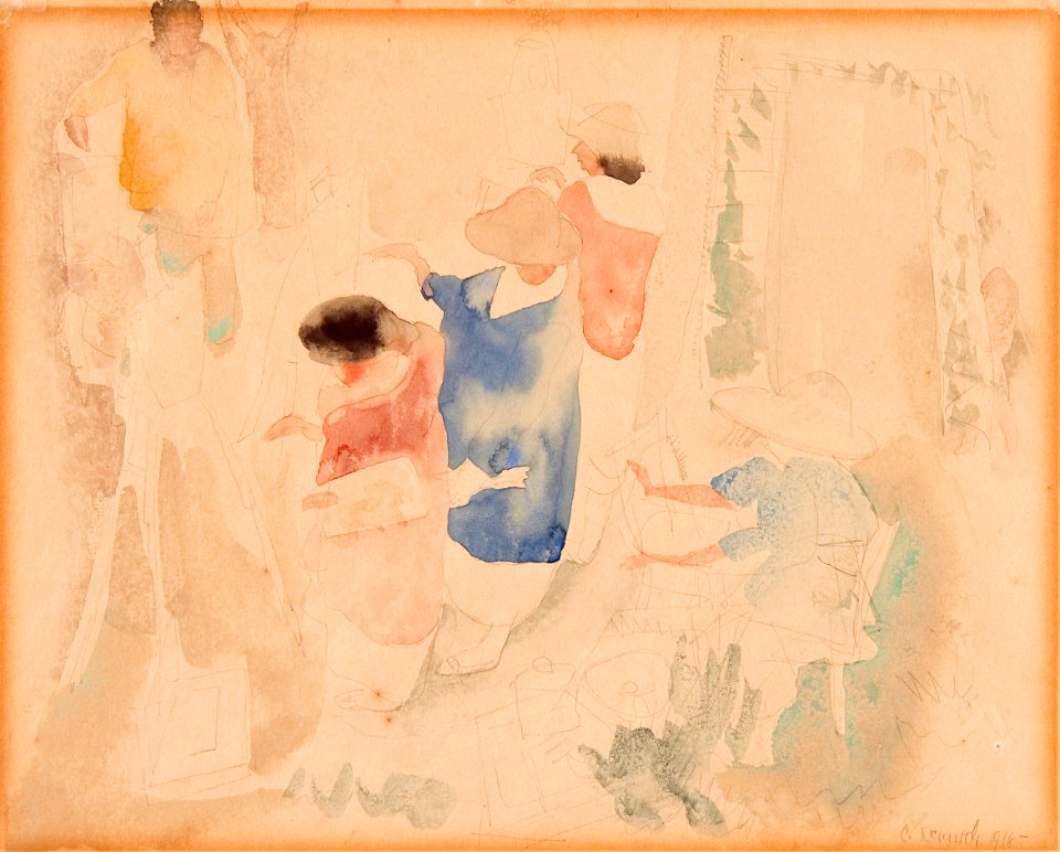 Charles Demuth - Artists Sketching - BF2039 - Barnes Foundation