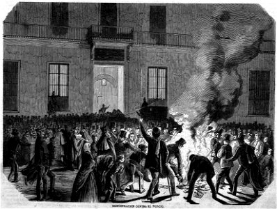 Demostración contra el nuncio, 26 de enero de 1869, Madrid