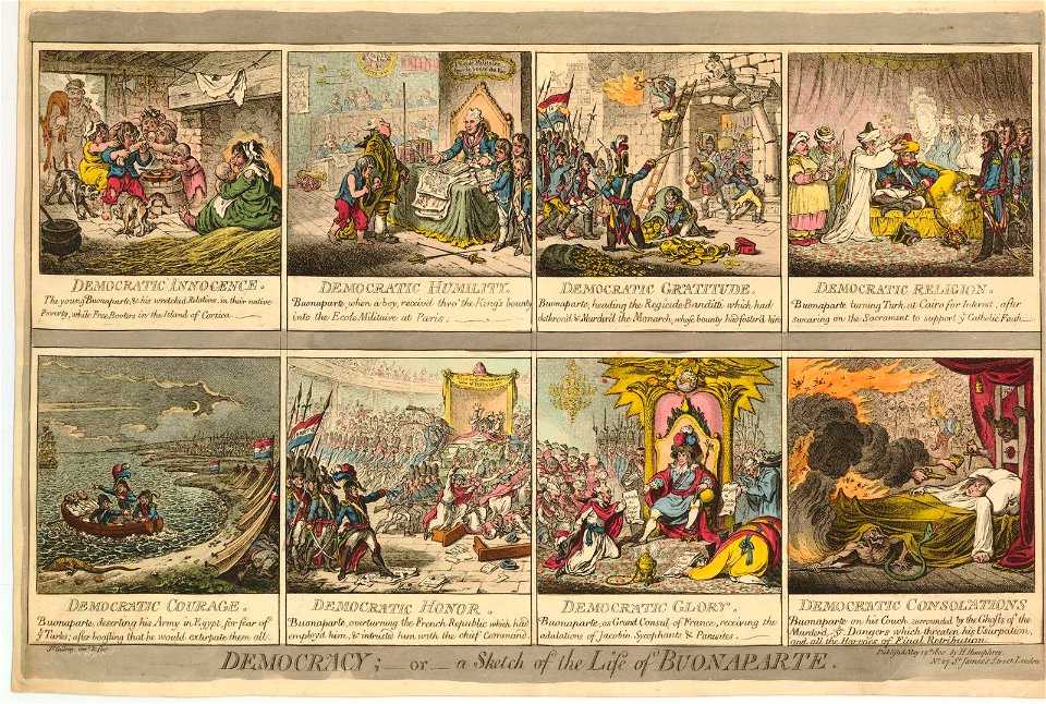 Democracy;-or-a Sketch of the Life of Buonaparte. (BM 1868,0808.6885)