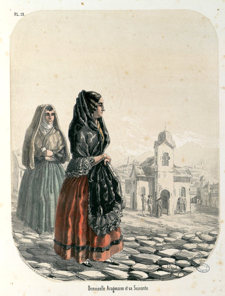 Demoiselle Aragonaise et sa Suivante - Fonds Ancely - B315556101 A DAGUZAN 013
